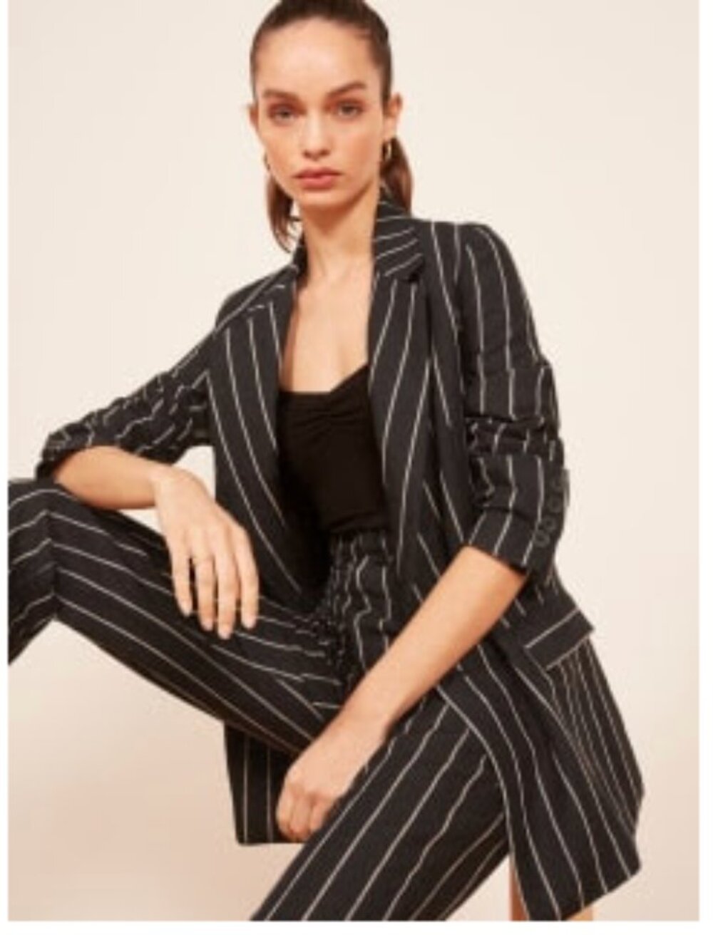Reformation Valero Jacket Striped Blazer Size XS